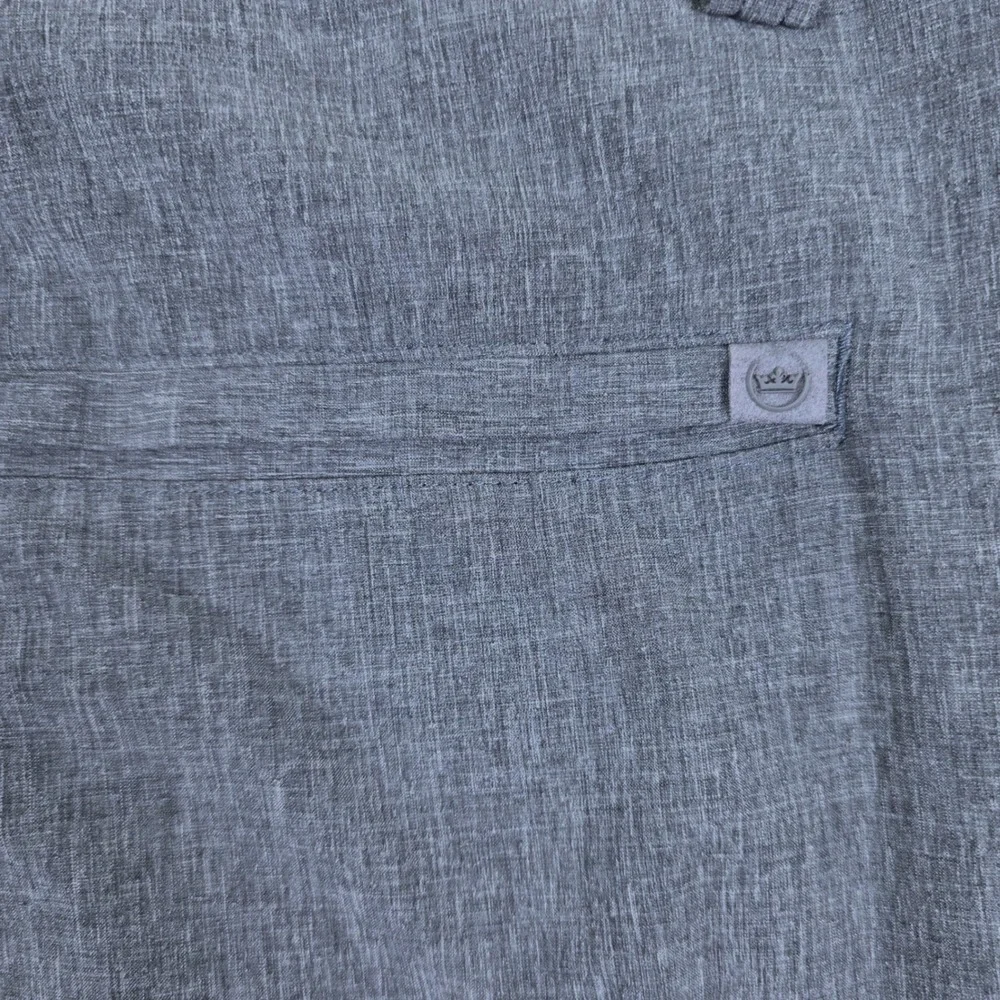 Peter Millar Mens Performance Golf Shorts Grey Heathered Size 50 Stretch Pockets